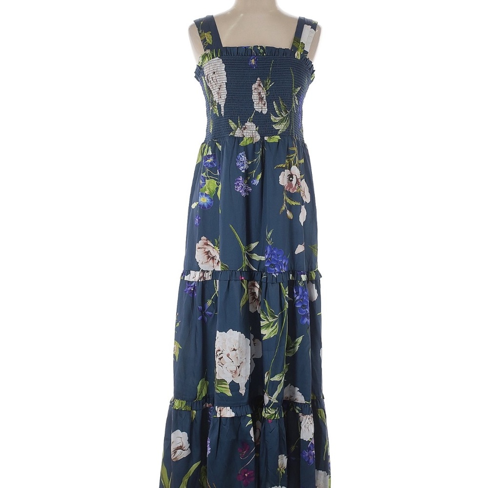 Express Floral Blue Maxi Dress Large - Picture 5 of 6